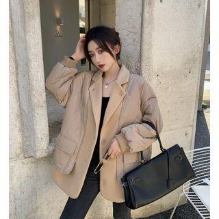 Padded Single-breasted Blazer