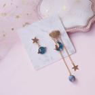 Non-matching Alloy Planet Dangle Earring