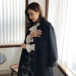 Round-collar Single-breasted Coat