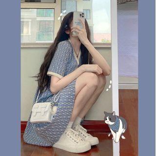 Short-sleeve Embroidered Dress (various Designs)