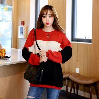 Color-block Oversized Sweatshirt