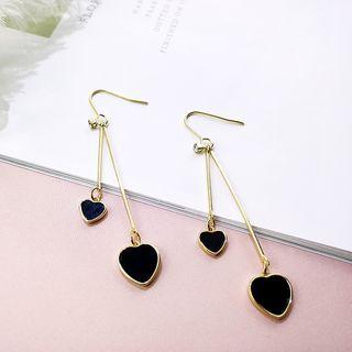 Heart Drop Earring 1 Pair - As Shown In Figure - One Size