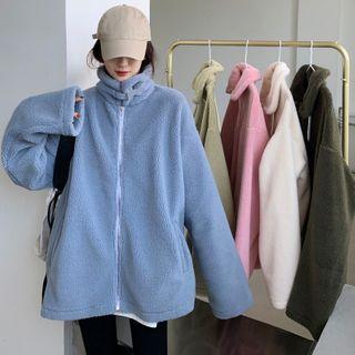 Plain Woolen Long Sleeve Jacket
