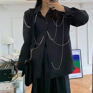 Irregular Chain Long-sleeve Shirt