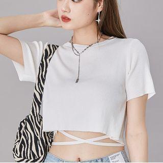 Strap Short-sleeve Top