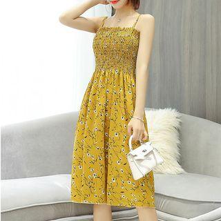 Floral Print Chiffon Midi Sundress