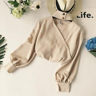 Choker-neck Blouse