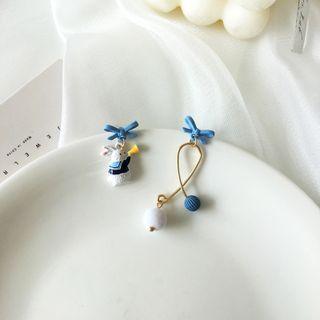Rabbit Asymmetrical Alloy Dangle Earring