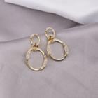 Rhinestone Hoop Earring 1 Pair - E2985 - As Shown In Figure - One Size