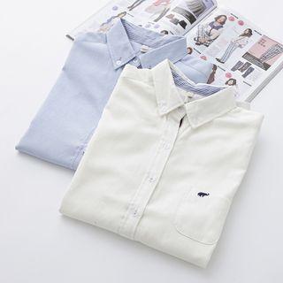 Embroidered Shirt Blue - M