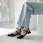 Ankle-strap Heeled Mules