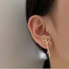 Knot Rhinestone Alloy Earring 1 Pair - Gold - One Size