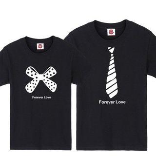 Short-sleeve Bow Printed T-shirt