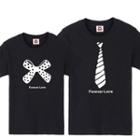 Short-sleeve Bow Printed T-shirt