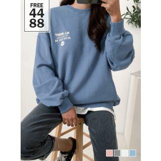 Letter-printed Boxy Pullover