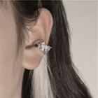 Irregular Alloy Cuff Earring 1 Pc - Silver - One Size