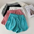 Plain Wide-leg Casual Shorts