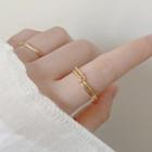 Knot Layered Open Ring Gold - One Size