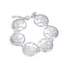 Simple Tree Of Life Bracelet Silver - One Size