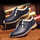 Panel Genuine Leather Oxfords