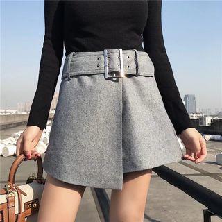 Plain Skort With Belt