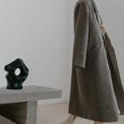 Double-breasted Lapel Woolen Long Coat