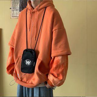 Mock Two-piece Tie Dye Hoodie