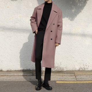 Double-breasted Boxy-fit Long Pea Coat