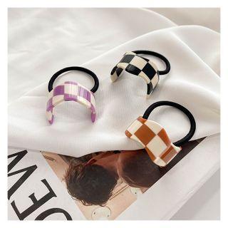 Plaid Asymmetrical Hair Tie