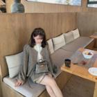 Single-breasted Jacket / Sleeveless A-line Dress / Mini Skirt / Long-sleeve Top