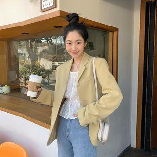 Three-button Plain Blazer
