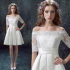 Off-shoulder Lace Wedding Dress