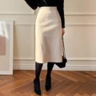 Napped Midi H-line Skirt