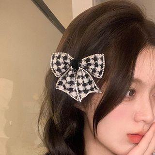Houndstooth Bow Barrette