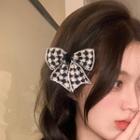 Houndstooth Bow Barrette