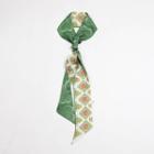 Printed Silk Scarf Green - One Size
