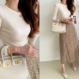 Slim-fit Sheer T-shirt Ivory - One Size