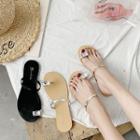 Gemstone Loop Toe Sandals