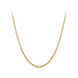 Simple Plated Gold Necklace Golden - One Size