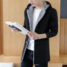 Hooded Thickened Long Button Coat