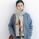 Fox Print Knit Scarf