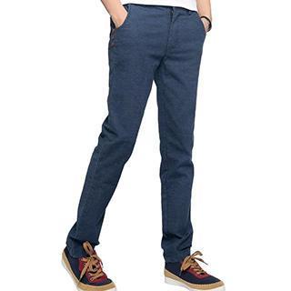 Slim Fit Cotton Blend Pants