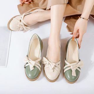 Double Strap Bow Mary Jane Flats