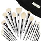 Set Of 19: Makeup Brush Silver - One Size