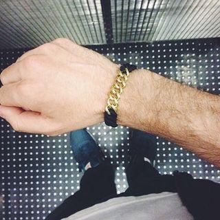 Stainless Steel & Silicone Chained Bracelet