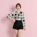 Dotted Cover-up / Bikini Top / Bottom / Waterproof Pouch / Set