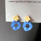 Irregular Alloy Dangle Earring 1 Pair - S925 Silver Needle - Earring - One Size