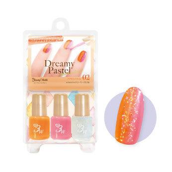 Lucky Trendy - Beauty World Nail Cocktail Dreamy Pastel 4ml X 3 Pcs