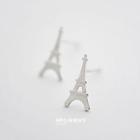 925 Sterling Silver Eiffel Tower Earring 1 Pair - As Shown In Figure - One Size