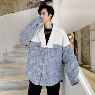 Two-tone Panel Tweed Jacket
